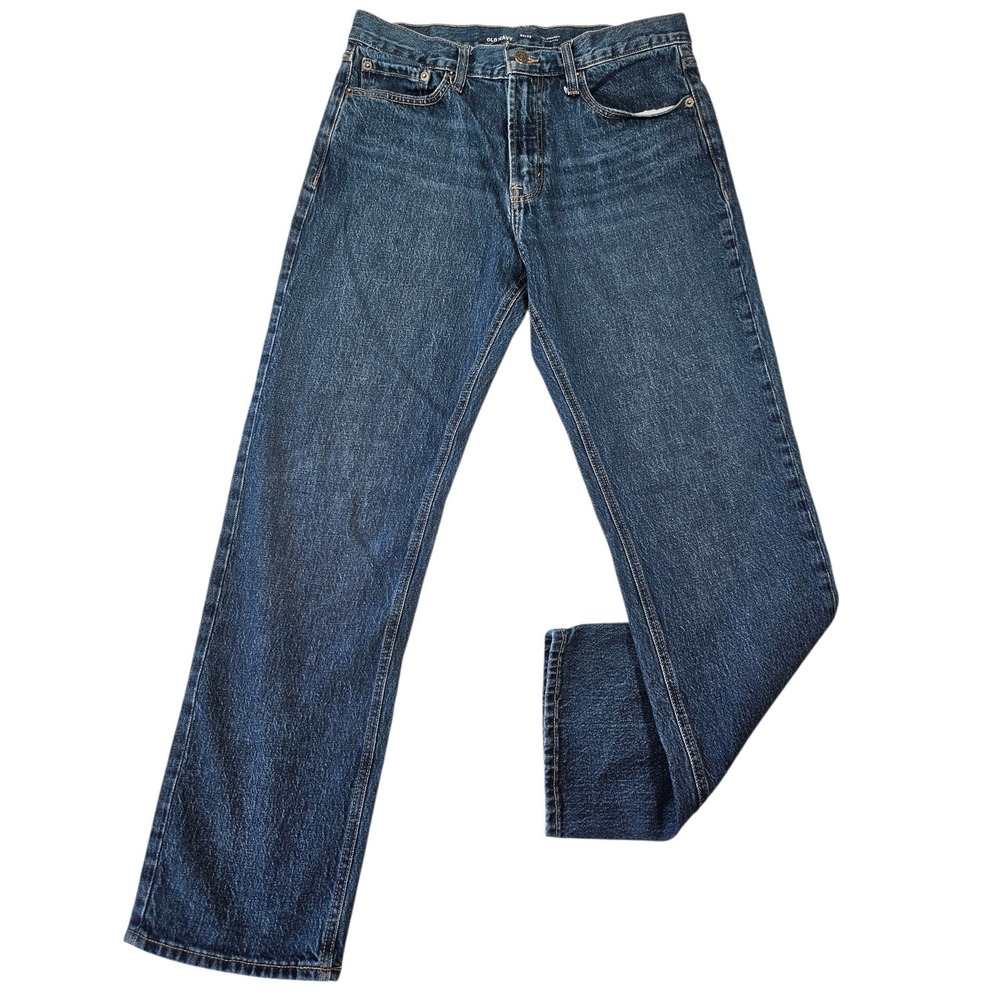 Old Navy 90s Straight Built-In Flex Mens Jeans Blue Denim 32 Medium Wash